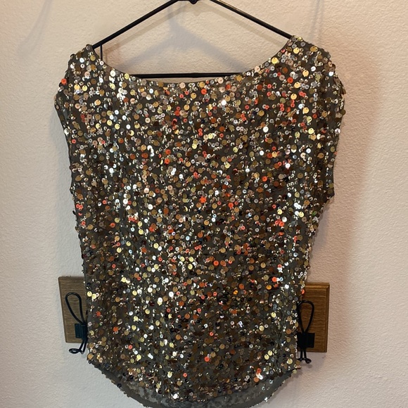 Sequin gold shirt size xs - Picture 2 of 2